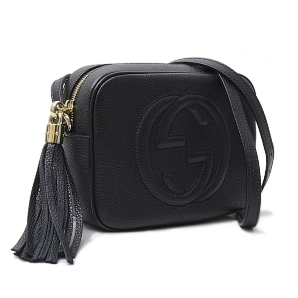 Gucci Small Disco Black Bag Shoulder Bag Leather Soho